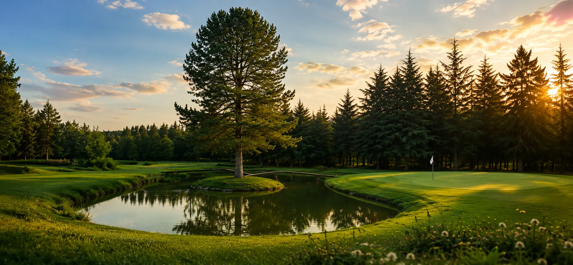 Vue sur le golf du Domaine d'Albon
