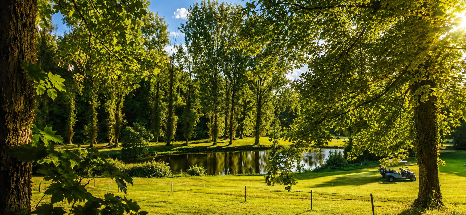 Green du trou numéro 18 du Domaine Golf d'Albon