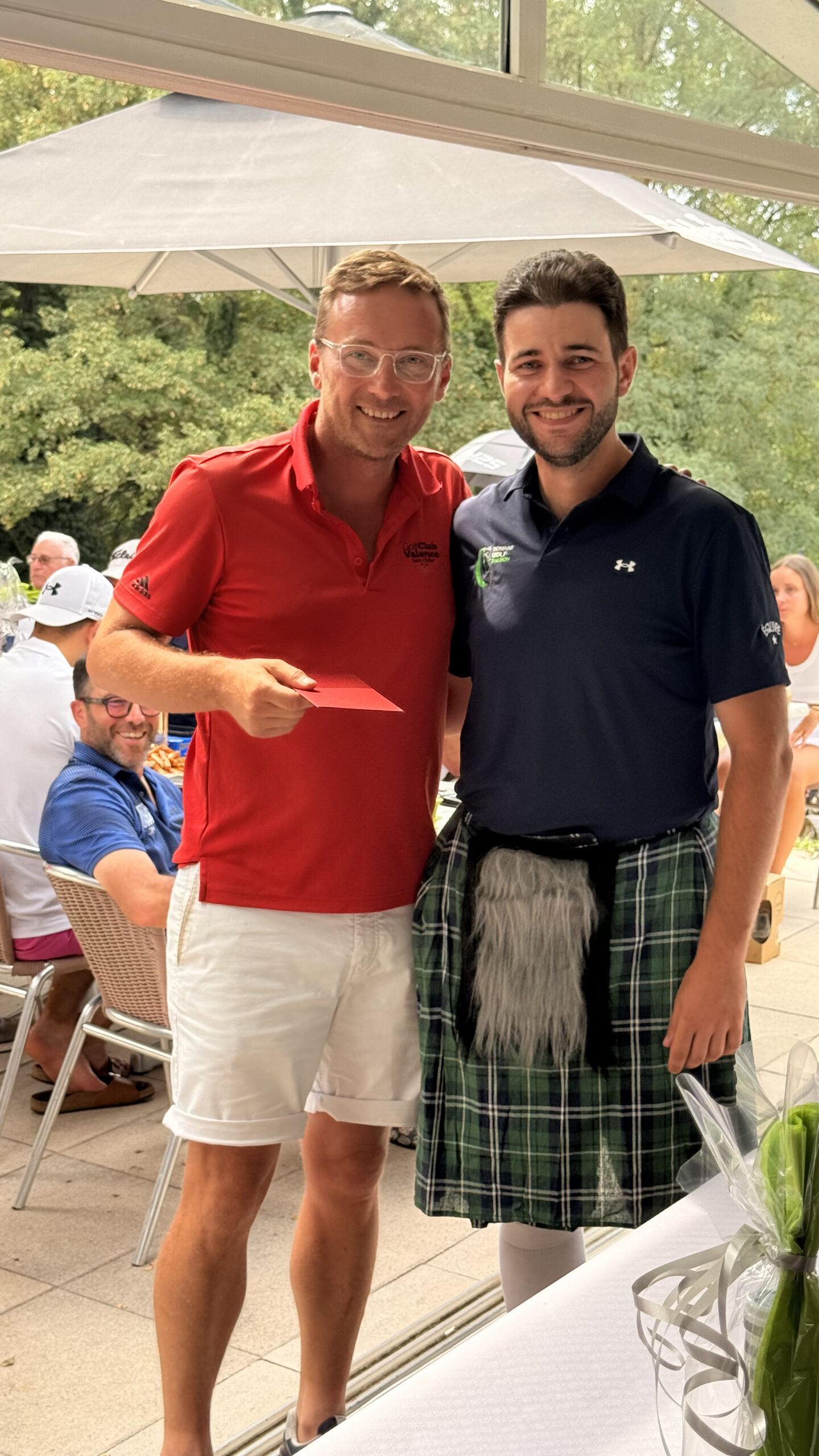 Joueurs lors de la remise des prix de la Semaine d'Albon